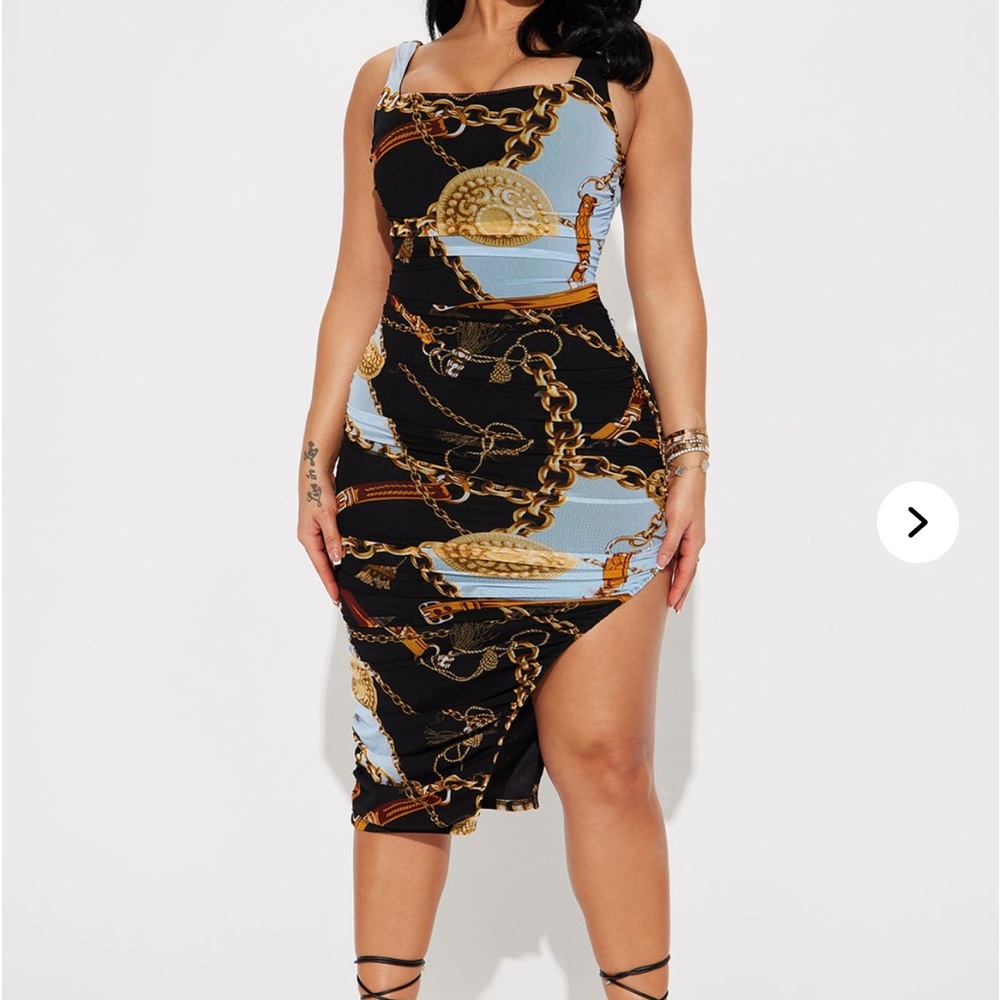 Fashion Nova Baroque Print Dress - Brand New